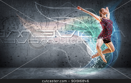 To use this stock image in your creative project, please select the size you need over to the right and click the "Add to Cart" button.
Your downloaded image will come with the Cutcaster watermark removed so don’t worry about the watermark you see on this page. Girl in color dress dancing.Collage stock photo, Girl dancing in a color dress with a gray background. Collage by Sergey Nivens