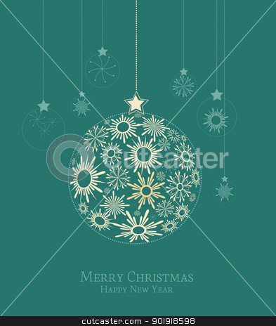 To use this stock image in your creative project, please select the size you need over to the right and click the "Add to Cart" button.
Your downloaded image will come with the Cutcaster watermark removed so don’t worry about the watermark you see on this page. Christmas background stock vector clipart, Christmas balls made from snowflakes illustration by Miroslava Hlavacova