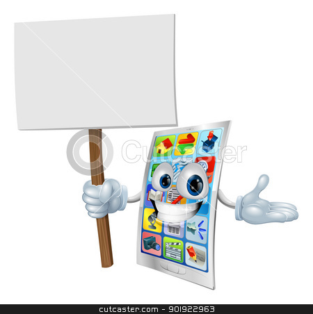 To use this stock image in your creative project, please select the size you need over to the right and click the "Add to Cart" button.
Your downloaded image will come with the Cutcaster watermark removed so don’t worry about the watermark you see on this page. Cell phone cartoon character holding sign stock vector clipart, Metal cell phone cartoon character holding up a sign by Christos Georghiou