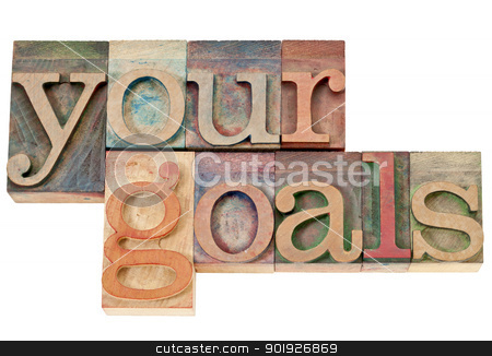 To use this stock image in your creative project, please select the size you need over to the right and click the "Add to Cart" button.
Your downloaded image will come with the Cutcaster watermark removed so don’t worry about the watermark you see on this page. your goals in wood type stock photo, your goals - isolated words in vintage letterpress wood type stained by color inks by Marek Uliasz