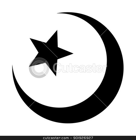 To use this stock image in your creative project, please select the size you need over to the right and click the "Add to Cart" button.
Your downloaded image will come with the Cutcaster watermark removed so don’t worry about the watermark you see on this page. Islamic Muslim sign stock photo, Religious Islamic Star and Crescent Muslim sign isolated on a white background. by Martin Crowdy