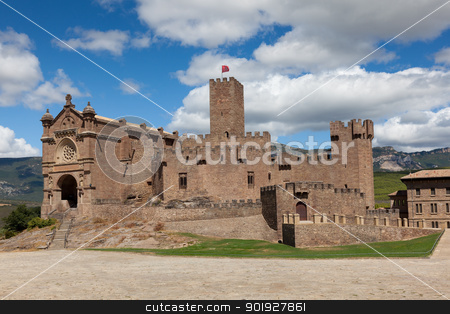 To use this stock image in your creative project, please select the size you need over to the right and click the "Add to Cart" button.
Your downloaded image will come with the Cutcaster watermark removed so don’t worry about the watermark you see on this page. Castle of Javier, Navarra, Spain stock photo, Castle of Javier, Navarra, Spain by B.F.