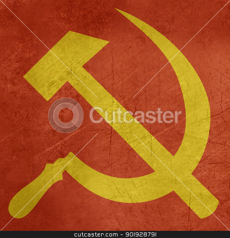 To use this stock image in your creative project, please select the size you need over to the right and click the "Add to Cart" button.
Your downloaded image will come with the Cutcaster watermark removed so don’t worry about the watermark you see on this page. Grunge Hammer and Sickle stock photo, Grunge Russian or Communist hammer and sickle sign or flag. by Martin Crowdy