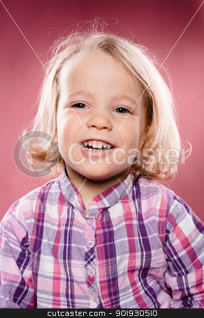 To use this stock image in your creative project, please select the size you need over to the right and click the "Add to Cart" button.
Your downloaded image will come with the Cutcaster watermark removed so don’t worry about the watermark you see on this page. Just happy stock photo, Studio picture from a little and happy girl by Picturehunter
