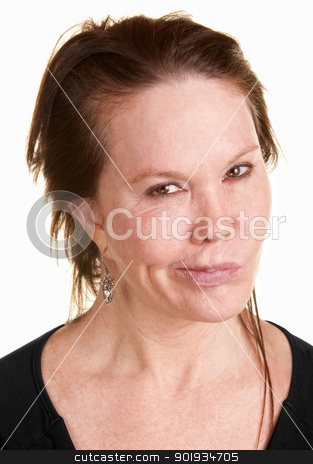 To use this stock image in your creative project, please select the size you need over to the right and click the "Add to Cart" button.
Your downloaded image will come with the Cutcaster watermark removed so don’t worry about the watermark you see on this page. Doubtul Woman Over White Background stock photo, Doubtful Caucasian woman in black over white background by Scott Griessel