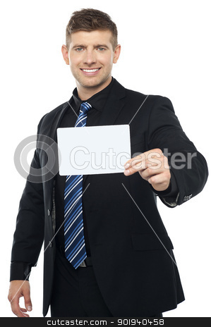 To use this stock image in your creative project, please select the size you need over to the right and click the "Add to Cart" button.
Your downloaded image will come with the Cutcaster watermark removed so don’t worry about the watermark you see on this page. Business consultant presenting blank placard stock photo, Business consultant presenting blank placard isolated over white background by Ishay Botbol