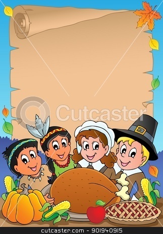 To use this stock image in your creative project, please select the size you need over to the right and click the "Add to Cart" button.
Your downloaded image will come with the Cutcaster watermark removed so don’t worry about the watermark you see on this page. Thanksgiving theme parchment 5 stock vector clipart, Thanksgiving theme parchment 5 - vector illustration. by Klara Viskova