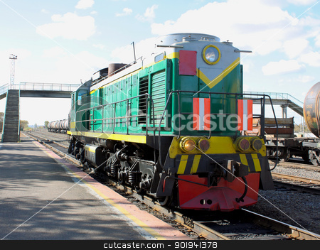 To use this stock image in your creative project, please select the size you need over to the right and click the "Add to Cart" button.
Your downloaded image will come with the Cutcaster watermark removed so don’t worry about the watermark you see on this page. Diesel engine - the locomotive stock photo, Diesel engine - the locomotive by aarrows