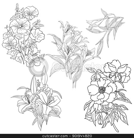 To use this stock image in your creative project, please select the size you need over to the right and click the "Add to Cart" button.
Your downloaded image will come with the Cutcaster watermark removed so don’t worry about the watermark you see on this page. Set of in hand drawn style . stock vector clipart, Set of in hand drawn style. Vector EPS 10 illustration. by aarrows