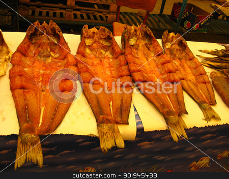 To use this stock image in your creative project, please select the size you need over to the right and click the "Add to Cart" button.
Your downloaded image will come with the Cutcaster watermark removed so don’t worry about the watermark you see on this page. The dried and cut marine fish is on sale stock photo, The dried marine fish is on sale in the market by Alexander Matvienko