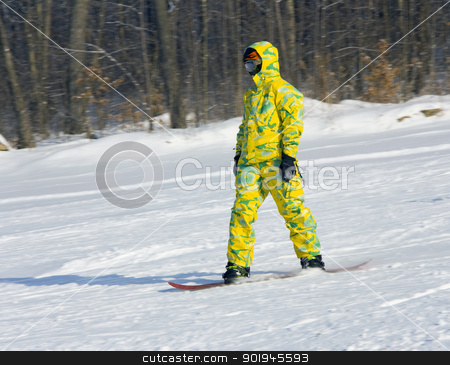 To use this stock image in your creative project, please select the size you need over to the right and click the "Add to Cart" button.
Your downloaded image will come with the Cutcaster watermark removed so don’t worry about the watermark you see on this page. Snowboarder in a yellow suit stock photo, Snowboarder in a yellow suit going from mountain on against wood by aarrows