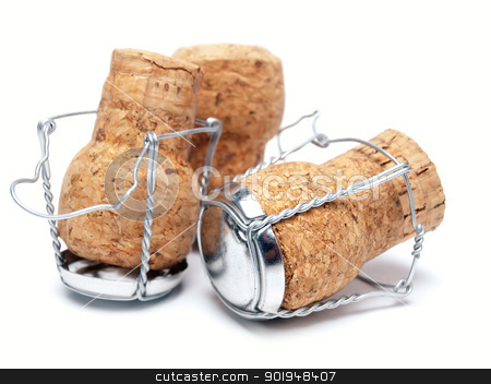 To use this stock image in your creative project, please select the size you need over to the right and click the "Add to Cart" button.
Your downloaded image will come with the Cutcaster watermark removed so don’t worry about the watermark you see on this page. Champagne corks stock photo, Champagne corks on a white background. by Sinisa Botas