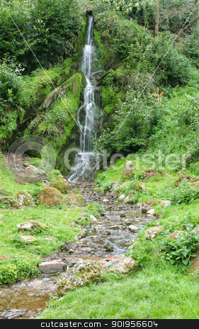 To use this stock image in your creative project, please select the size you need over to the right and click the "Add to Cart" button.
Your downloaded image will come with the Cutcaster watermark removed so don’t worry about the watermark you see on this page. Waterfall stock photo, A small waterfall in an English Country Park. by Trevor Jordan
