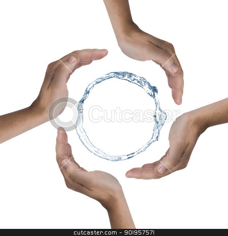 To use this stock image in your creative project, please select the size you need over to the right and click the "Add to Cart" button.
Your downloaded image will come with the Cutcaster watermark removed so don’t worry about the watermark you see on this page. Save the nature stock photo, 4 hands protecting a ring of water. Picture was made in a studio. by Picturehunter