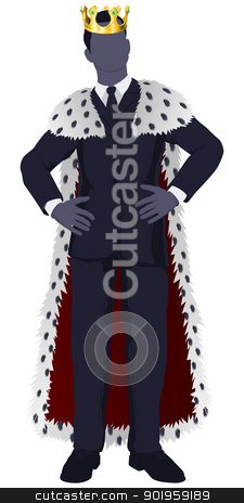 To use this stock image in your creative project, please select the size you need over to the right and click the "Add to Cart" button.
Your downloaded image will come with the Cutcaster watermark removed so don’t worry about the watermark you see on this page. Business man king stock vector clipart, Illustration of a business man king in business suit with royal cape and crown.
by Christos Georghiou