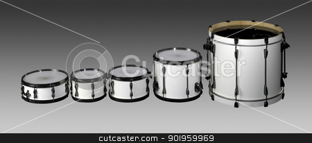 To use this stock image in your creative project, please select the size you need over to the right and click the "Add to Cart" button.
Your downloaded image will come with the Cutcaster watermark removed so don’t worry about the watermark you see on this page. Drum set stock photo, set of white drums in grey gradient back by prill