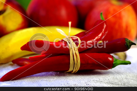 To use this stock image in your creative project, please select the size you need over to the right and click the "Add to Cart" button.
Your downloaded image will come with the Cutcaster watermark removed so don’t worry about the watermark you see on this page. Red hot chili peppers tied with rope stock photo, Red hot chili peppers tied with rope by Inacio Pires