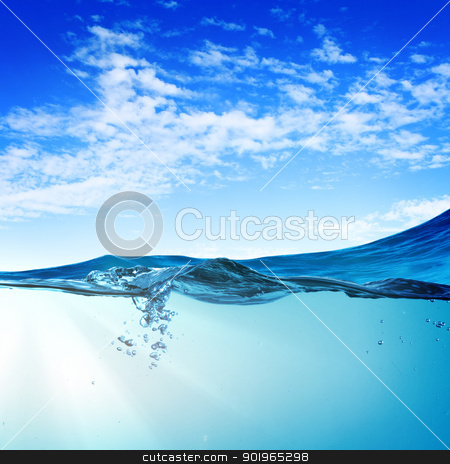 To use this stock image in your creative project, please select the size you need over to the right and click the "Add to Cart" button.
Your downloaded image will come with the Cutcaster watermark removed so don’t worry about the watermark you see on this page. sundown seascape stock photo, design template with underwater part and sunset skylight splitted by waterline by Sergey Nivens