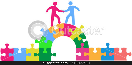 To use this stock image in your creative project, please select the size you need over to the right and click the "Add to Cart" button.
Your downloaded image will come with the Cutcaster watermark removed so don’t worry about the watermark you see on this page. People team up climbing bridge to deal stock vector clipart, Two people team up climbing bridge to join in a merger make a deal or collaborate by Michael Brown