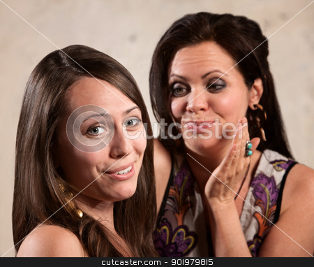 To use this stock image in your creative project, please select the size you need over to the right and click the "Add to Cart" button.
Your downloaded image will come with the Cutcaster watermark removed so don’t worry about the watermark you see on this page. Two Females Gossping stock photo, Two beautiful Caucasian females gossiping by Scott Griessel