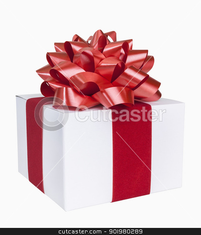 To use this stock image in your creative project, please select the size you need over to the right and click the "Add to Cart" button.
Your downloaded image will come with the Cutcaster watermark removed so don’t worry about the watermark you see on this page. Christmas Present stock photo, Christmas present with red bow and ribbon, includes clipping path by Bryan Mullennix