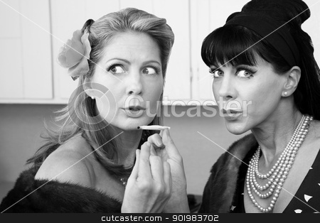 To use this stock image in your creative project, please select the size you need over to the right and click the "Add to Cart" button.
Your downloaded image will come with the Cutcaster watermark removed so don’t worry about the watermark you see on this page. Women Smoking Up Weed stock photo, Sneaky rich housewives share a marijuana joint in kitchen by Scott Griessel