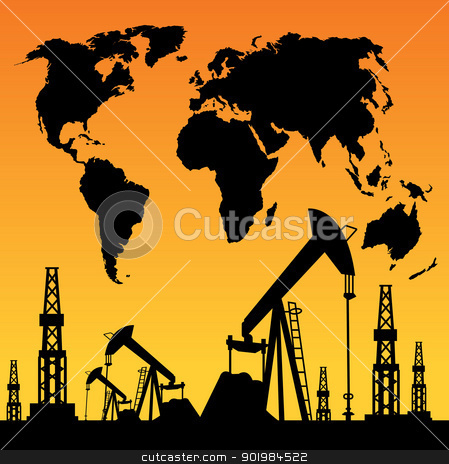 To use this stock image in your creative project, please select the size you need over to the right and click the "Add to Cart" button.
Your downloaded image will come with the Cutcaster watermark removed so don’t worry about the watermark you see on this page. Map and oil rig stock photo, White World Map, Oil rig and oil pump. by Kotkoa