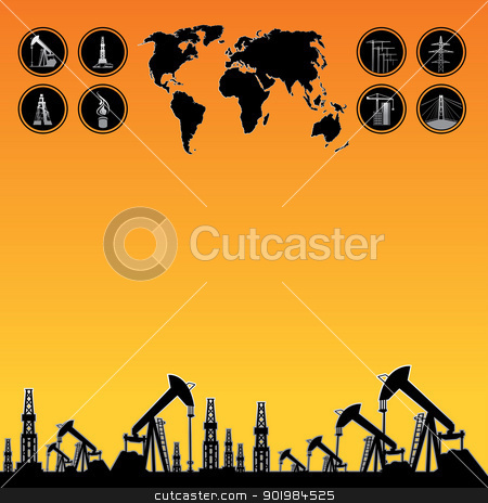 To use this stock image in your creative project, please select the size you need over to the right and click the "Add to Cart" button.
Your downloaded image will come with the Cutcaster watermark removed so don’t worry about the watermark you see on this page. Map and oil rig stock photo, Text field for website over White World Map, Oil rig and oil pump. by Kotkoa