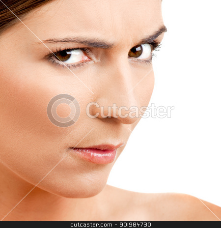 To use this stock image in your creative project, please select the size you need over to the right and click the "Add to Cart" button.
Your downloaded image will come with the Cutcaster watermark removed so don’t worry about the watermark you see on this page. Funny face stock photo, Portrait of a beautiful woman with a funny face by ikostudio