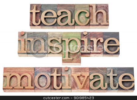To use this stock image in your creative project, please select the size you need over to the right and click the "Add to Cart" button.
Your downloaded image will come with the Cutcaster watermark removed so don’t worry about the watermark you see on this page. teach, inspire, motivate stock photo, teach, inspire, motivate - a collage of isolated words in vintage letterpress wood type by Marek Uliasz