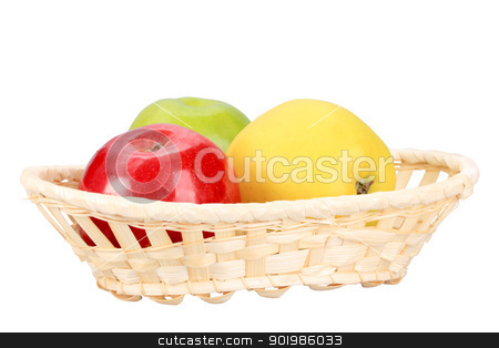 To use this stock image in your creative project, please select the size you need over to the right and click the "Add to Cart" button.
Your downloaded image will come with the Cutcaster watermark removed so don’t worry about the watermark you see on this page. Three apples in basket stock photo, Three apples in basket. Isolated on white background. Close-up. Studio photography. by Andrey Khritin