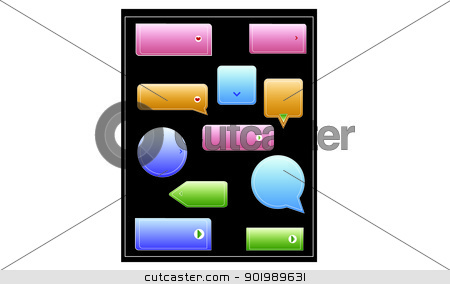 To use this stock image in your creative project, please select the size you need over to the right and click the "Add to Cart" button.
Your downloaded image will come with the Cutcaster watermark removed so don’t worry about the watermark you see on this page. Button Pack stock vector clipart, buttons in various shapes and colors by Loryn