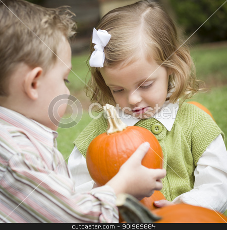 To use this stock image in your creative project, please select the size you need over to the right and click the "Add to Cart" button.
Your downloaded image will come with the Cutcaster watermark removed so don’t worry about the watermark you see on this page. Cute Young Brother and Sister At the Pumpkin Patch stock photo, Cute Young Brother and Sister Children Enjoying the Pumpkins at the Pumpkin Patch. by Andy Dean