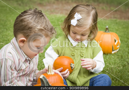 To use this stock image in your creative project, please select the size you need over to the right and click the "Add to Cart" button.
Your downloaded image will come with the Cutcaster watermark removed so don’t worry about the watermark you see on this page. Cute Young Brother and Sister At the Pumpkin Patch stock photo, Cute Young Brother and Sister Children Enjoying the Pumpkins at the Pumpkin Patch. by Andy Dean