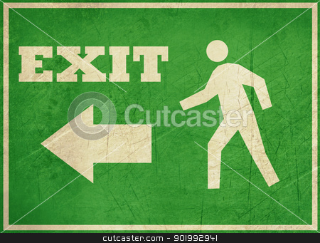 To use this stock image in your creative project, please select the size you need over to the right and click the "Add to Cart" button.
Your downloaded image will come with the Cutcaster watermark removed so don’t worry about the watermark you see on this page. Grunge exit Sign stock photo, Grunge green exit sign isolated on white background. by Martin Crowdy