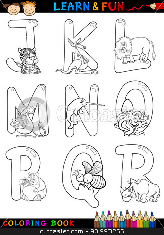 To use this stock image in your creative project, please select the size you need over to the right and click the "Add to Cart" button.
Your downloaded image will come with the Cutcaster watermark removed so don’t worry about the watermark you see on this page. Cartoon Alphabet with Animals for coloring stock vector clipart, Cartoon Alphabet Coloring Book or Page Set with Funny Animals for Children Education and Fun by Igor Zakowski