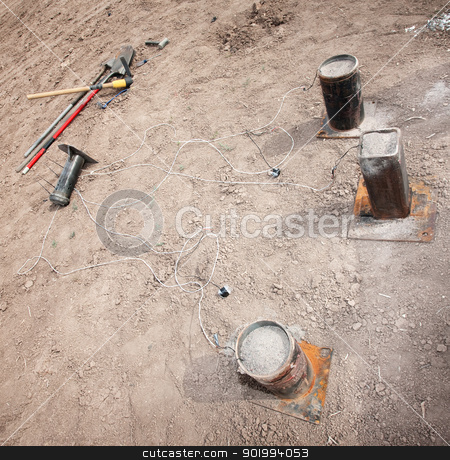 To use this stock image in your creative project, please select the size you need over to the right and click the "Add to Cart" button.
Your downloaded image will come with the Cutcaster watermark removed so don’t worry about the watermark you see on this page. Filled Explosive Mortars stock photo, Set of explosive mortars and tools in desert by Scott Griessel