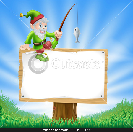 To use this stock image in your creative project, please select the size you need over to the right and click the "Add to Cart" button.
Your downloaded image will come with the Cutcaster watermark removed so don’t worry about the watermark you see on this page. Garden gnome or elf sign stock vector clipart, Illustration of a happy garden gnome or elf sitting on a sign holding a fishing rod by Christos Georghiou