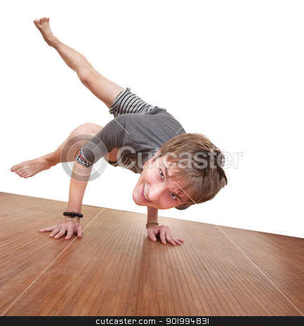 To use this stock image in your creative project, please select the size you need over to the right and click the "Add to Cart" button.
Your downloaded image will come with the Cutcaster watermark removed so don’t worry about the watermark you see on this page. Teen In Koundinyasana Posture stock photo, Smiling teen in Koundinyasana posture over white background by Scott Griessel