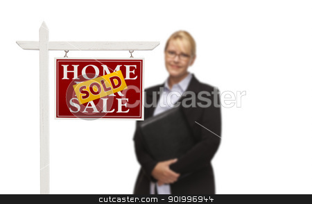 To use this stock image in your creative project, please select the size you need over to the right and click the "Add to Cart" button.
Your downloaded image will come with the Cutcaster watermark removed so don’t worry about the watermark you see on this page. Businesswoman Behind Sold Home For Sale Real Estate Sign Isolate stock photo, Businesswoman Behind Sold Home For Sale Real Estate Sign Isolated on a White Background. by Andy Dean