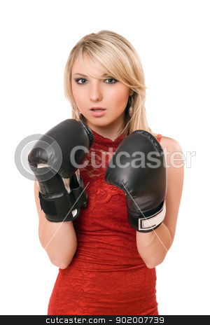 To use this stock image in your creative project, please select the size you need over to the right and click the "Add to Cart" button.
Your downloaded image will come with the Cutcaster watermark removed so don’t worry about the watermark you see on this page. Beautiful young blonde in boxing gloves stock photo, Beautiful young blond woman in boxing gloves by Sergii Sukhorukov