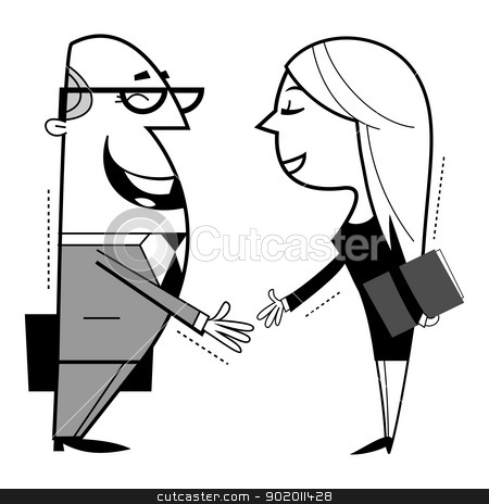 To use this stock image in your creative project, please select the size you need over to the right and click the "Add to Cart" button.
Your downloaded image will come with the Cutcaster watermark removed so don’t worry about the watermark you see on this page. Shaking hands cartoon illustration. stock vector clipart, Shaking hands cartoon illustration. by Moenez