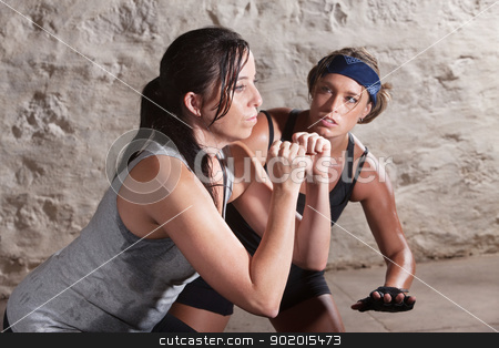 To use this stock image in your creative project, please select the size you need over to the right and click the "Add to Cart" button.
Your downloaded image will come with the Cutcaster watermark removed so don’t worry about the watermark you see on this page. Trainer Watching Athlete During Boot Camp Training stock photo, Trainer watching over young athlete exercising indoors by Scott Griessel