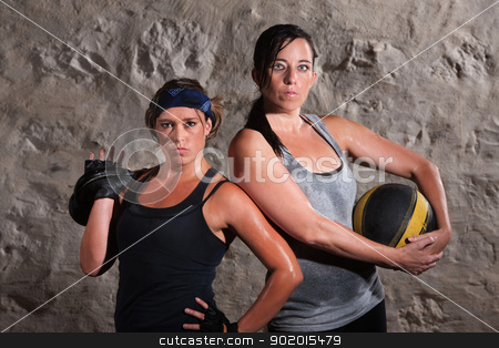 To use this stock image in your creative project, please select the size you need over to the right and click the "Add to Cart" button.
Your downloaded image will come with the Cutcaster watermark removed so don’t worry about the watermark you see on this page. Boot Camp Traning Women Holding Equipment stock photo, Pair of beautiful women holding boot camp training equipment by Scott Griessel