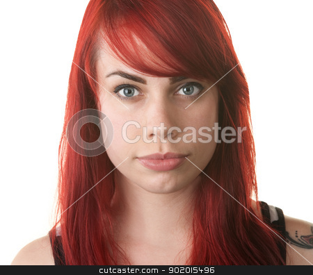 To use this stock image in your creative project, please select the size you need over to the right and click the "Add to Cart" button.
Your downloaded image will come with the Cutcaster watermark removed so don’t worry about the watermark you see on this page. Serious Red Haired Woman Staring stock photo, Serious young red haired female staring ahead by Scott Griessel