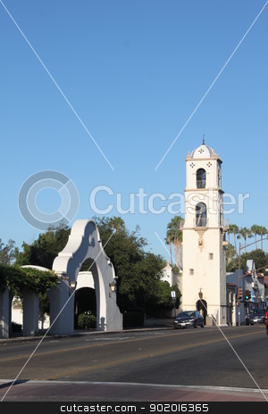 To use this stock image in your creative project, please select the size you need over to the right and click the "Add to Cart" button.
Your downloaded image will come with the Cutcaster watermark removed so don’t worry about the watermark you see on this page. Downtown Ojai stock photo, Downtown Ojai with the post office tower. by Henrik Lehnerer