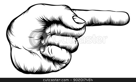 To use this stock image in your creative project, please select the size you need over to the right and click the "Add to Cart" button.
Your downloaded image will come with the Cutcaster watermark removed so don’t worry about the watermark you see on this page. Hand pointing finger illustration stock vector clipart, Illustration of a hand indicating or showing direction by pointing a finger in a retro woodblock style by Christos Georghiou
