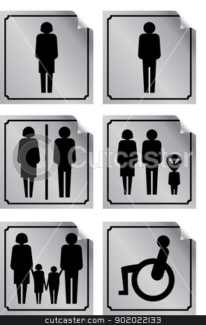 wc sign stock vector