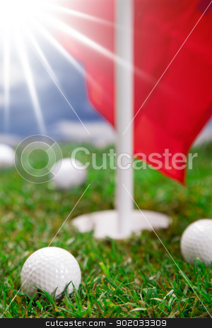 To use this stock image in your creative project, please select the size you need over to the right and click the "Add to Cart" button.
Your downloaded image will come with the Cutcaster watermark removed so don’t worry about the watermark you see on this page. Let's play a round of golf! stock photo, Golf ball on the green grass. Studio Shot! by fikmik