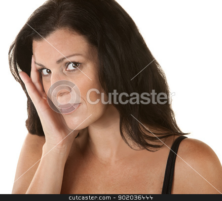 To use this stock image in your creative project, please select the size you need over to the right and click the "Add to Cart" button.
Your downloaded image will come with the Cutcaster watermark removed so don’t worry about the watermark you see on this page. Woman with Hand on Side of Face stock photo, Annoyed woman with head on head over isolated background by Scott Griessel